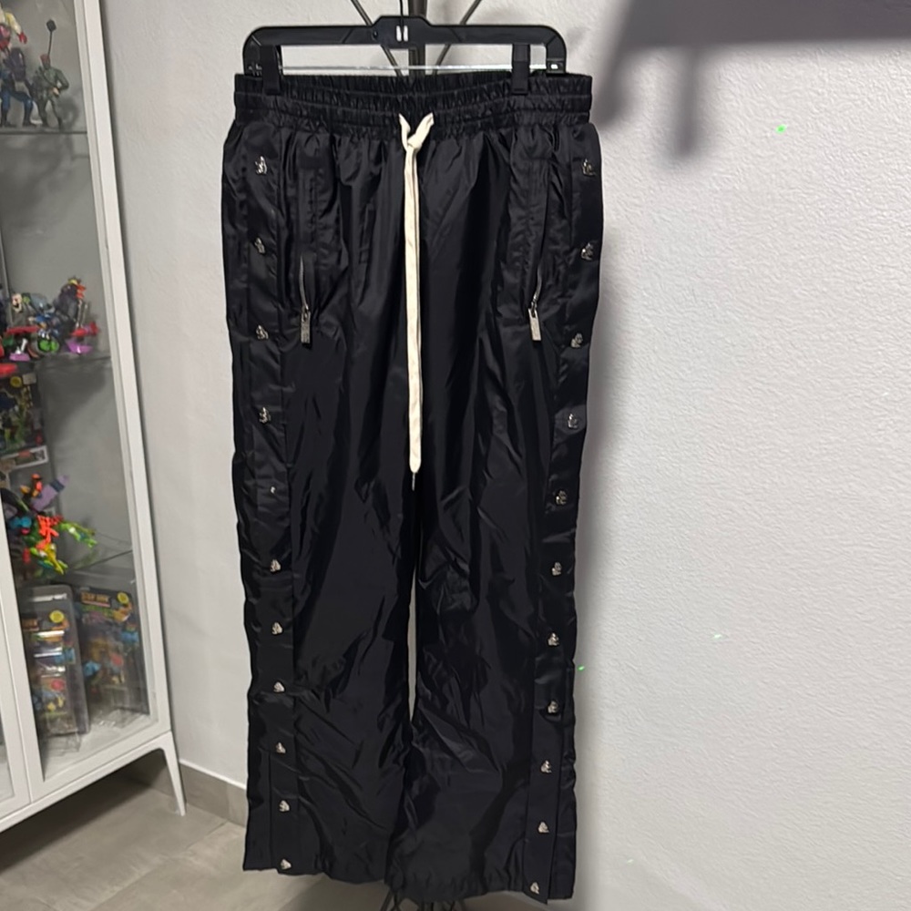 Black Joggers with Snap Buttons